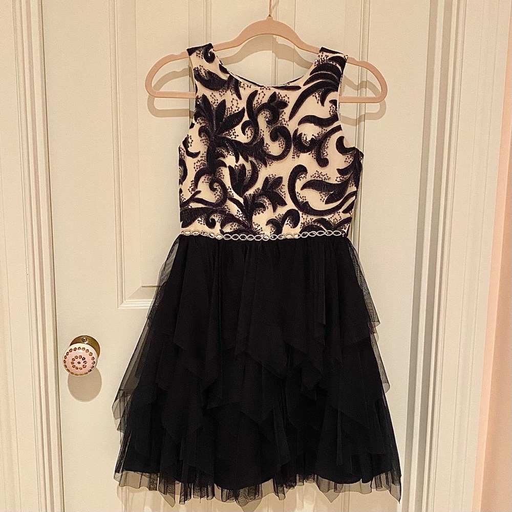 Rare Editions Navy Blue Formal Dress